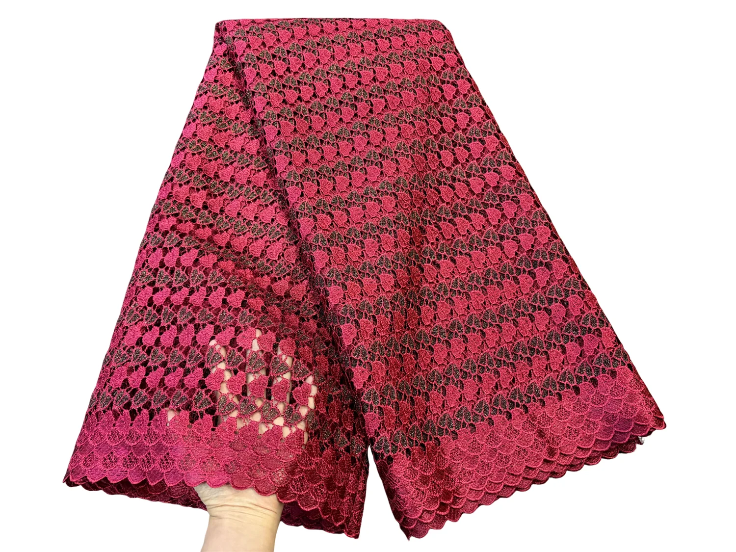 

Cheap African Bicolor Guipure Cord Lace Fabric 2025 High Quality Nigerian Water Soluble Lace Fabrics 5 Yards For Women Wedding