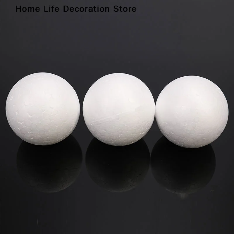 10pcs Christmas Ball Polystyrene Styrofoam Foam Ball Round DIY Accessory Handmade For Party Celebration Decorations Craft DIY
