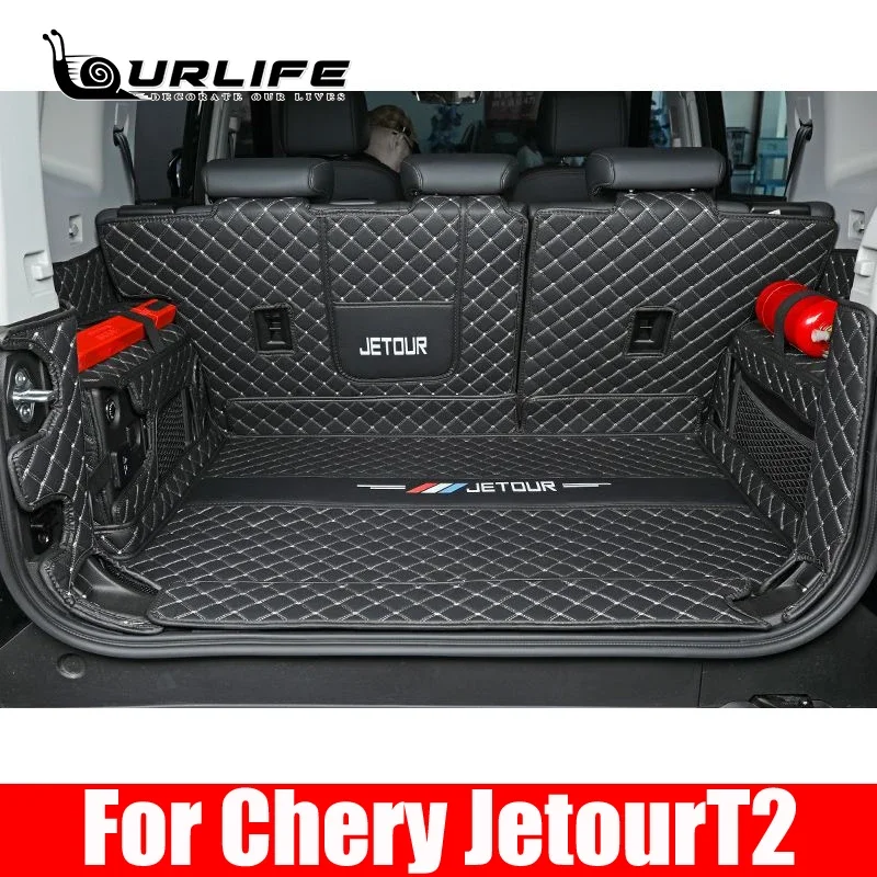 

For Chery Jetour T2 2023 2024 2025 Accessories Car Boot Mat Rear Trunk Liner Cargo Leather Tray Protector Accessories Mats