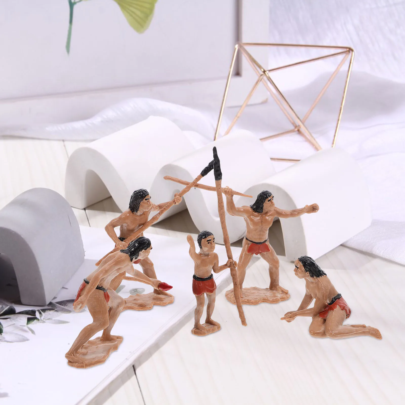 

1 set 1 Set Miniature Primitive Men Farmhouse For Garden Micro Landscape Bonsai Craft Succulent Decor Ornaments