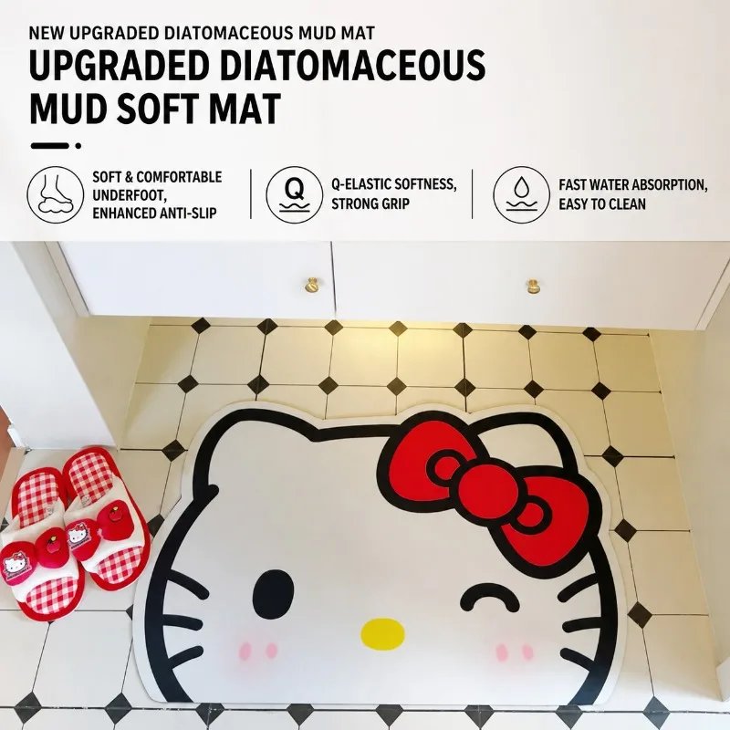 Hello Kitty Non-Slip Absorbent Quick Dry Bathroom Mat for Toilet Entrance & Shower Room view 2