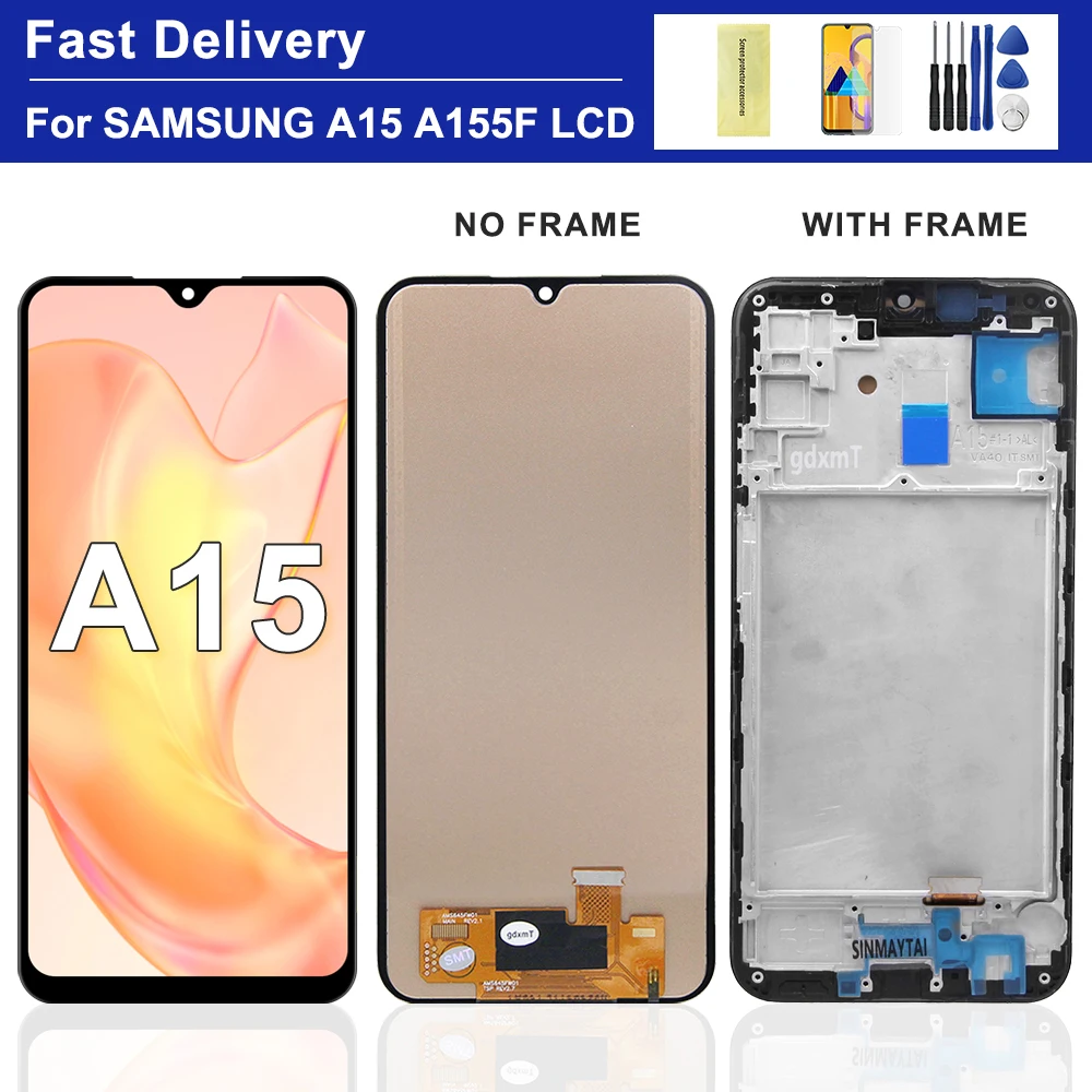 TFT качественный ЖК-экран для Samsung A15 4G A155 ЖК-дисплей для Samsung A15 5G A156 ЖК-экран с сенсорным дигитайзером в сборе