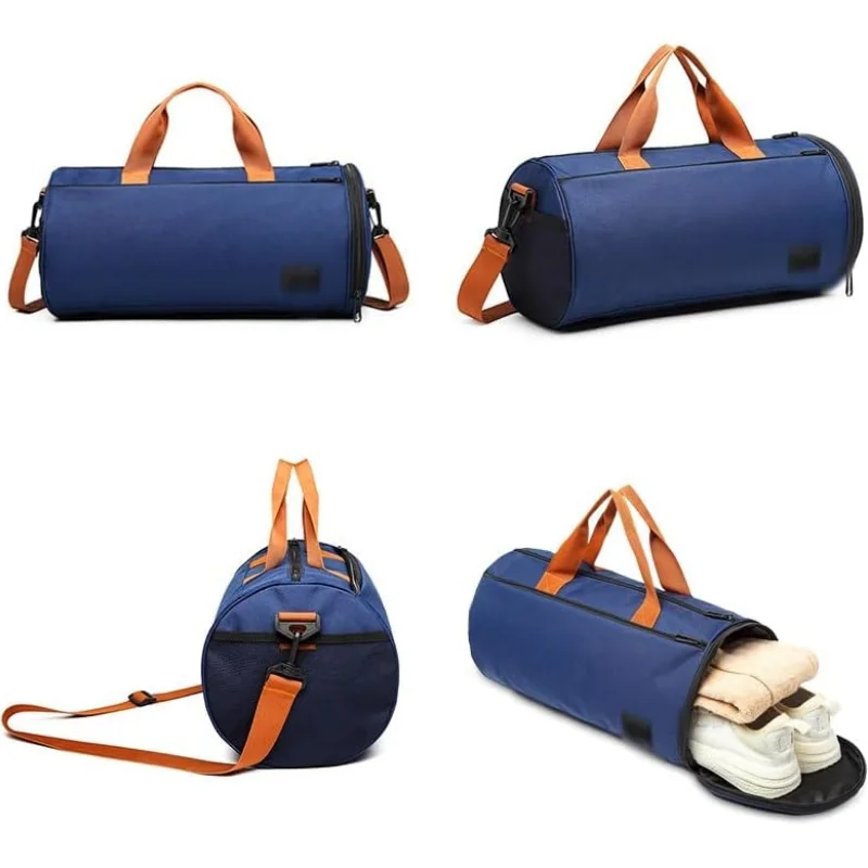 Women Yoga Gym Bag Sport Totes Bags with Wet Pockets Men Outdoor Training Crossbody Bag Large Capacity for Fitness Travel Hotel