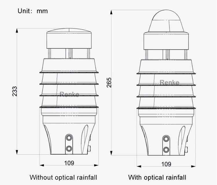 Renke 7 in 1 Ultrasonic Weather Station with Wind Speed/ Direction/Temp/RH/Pressure/noise/sunlight