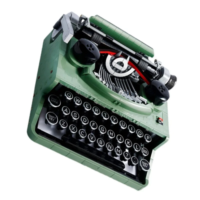 A72I Retro Typewriter Blocks Brick Marking Machine Keyboard over 12 Years Old Kids Writing Machine Gift Toy Compatible 21327