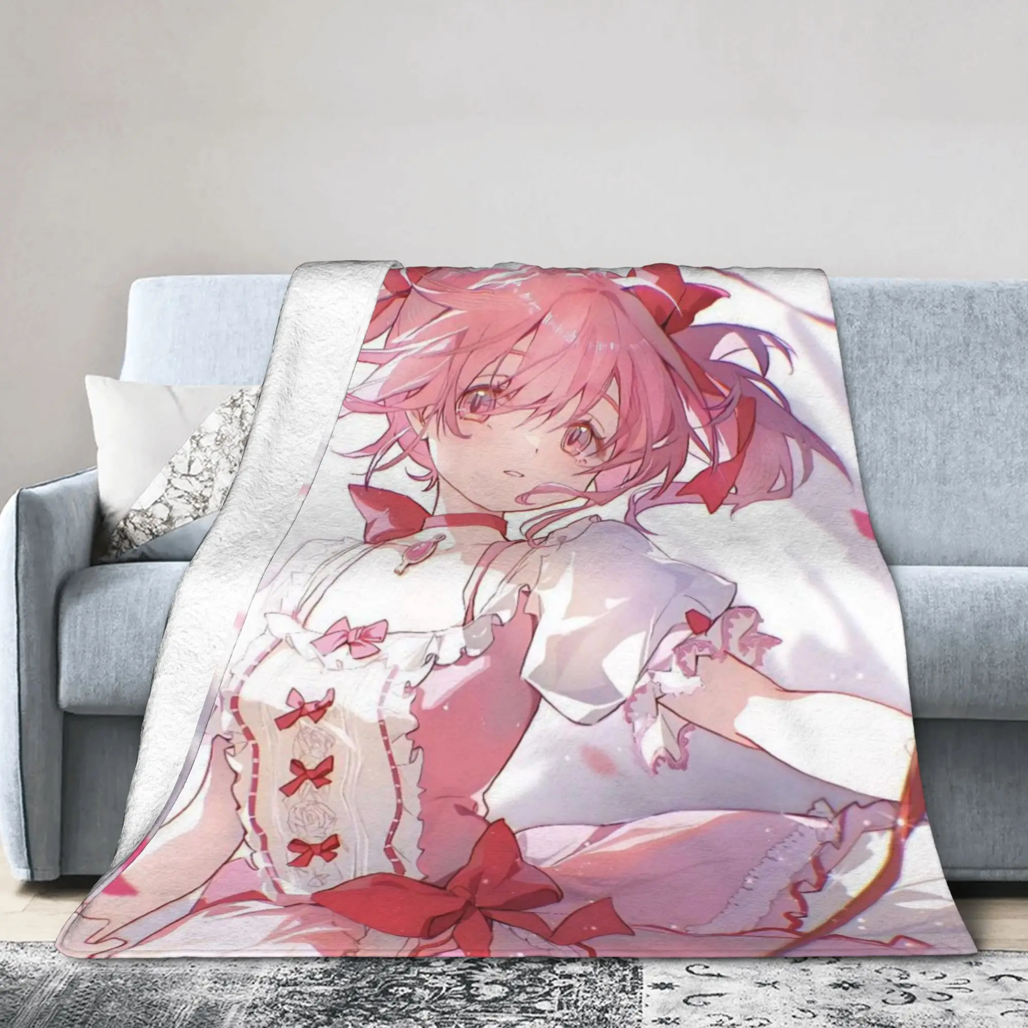 Puella Magi Madokas Magica Blankets  Fleece Awesome Soft Throw Blanket for Bed Sofa  Winter