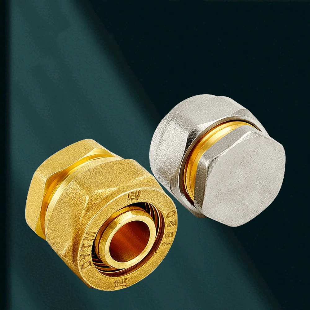 

Brass Compression Straight Pex 1216/1620/2025 End Cap Pipe Fitting Aluminum Plastic Pipe Fittings Plug for Floor Heating