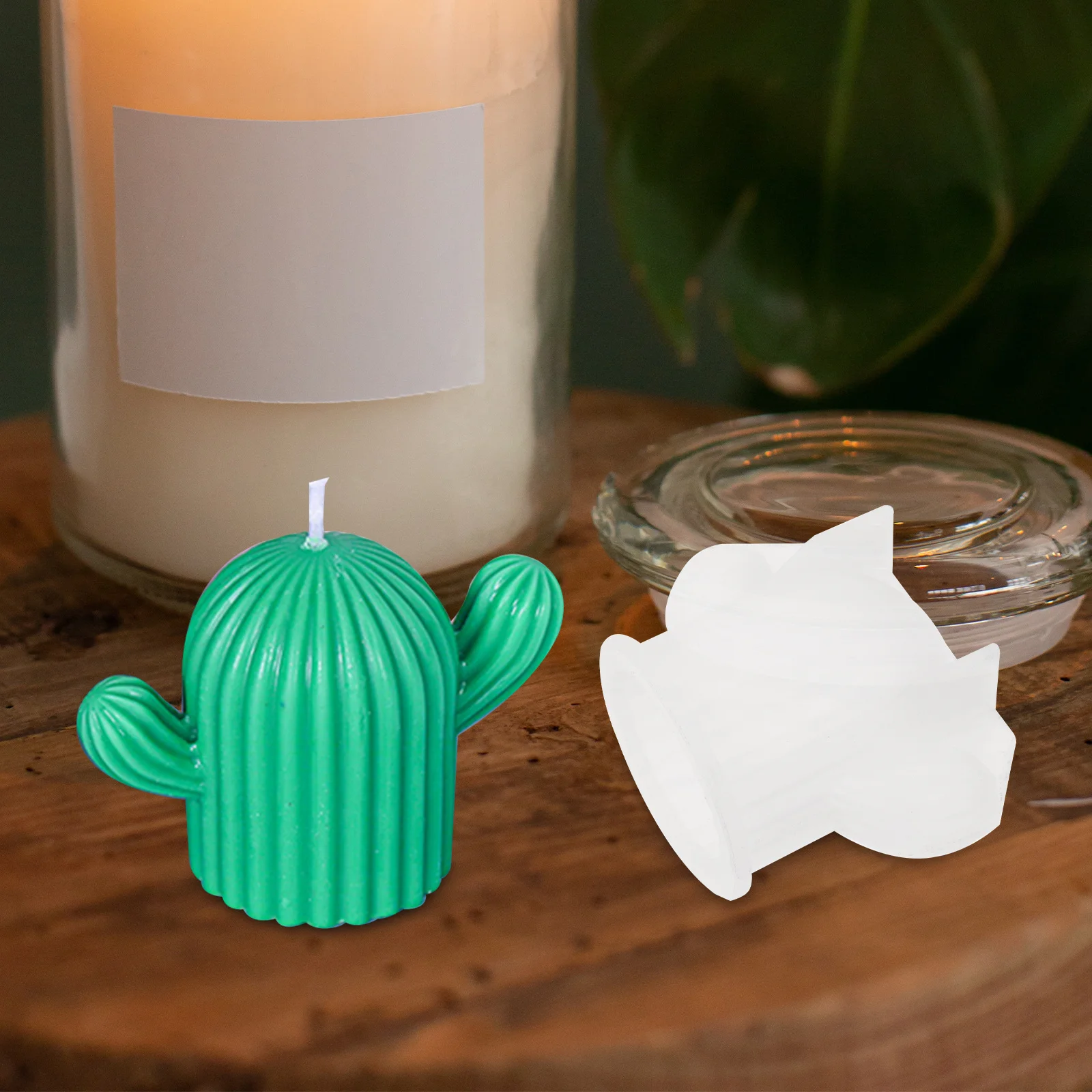 

2Pcs Silicone Cactus Mold DIY Scented Making Tool Soft Flexible Easy Demould Compact Storage Friendly