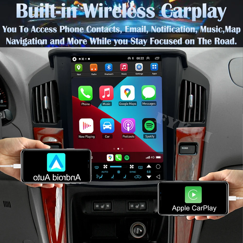 Android 13 For Lexus RX300 RX330 RX350 1998-2005 Car Radio Automotive Multimedia Tesla Screen Carplay Auto Bluetooth GPS 4G WIFI