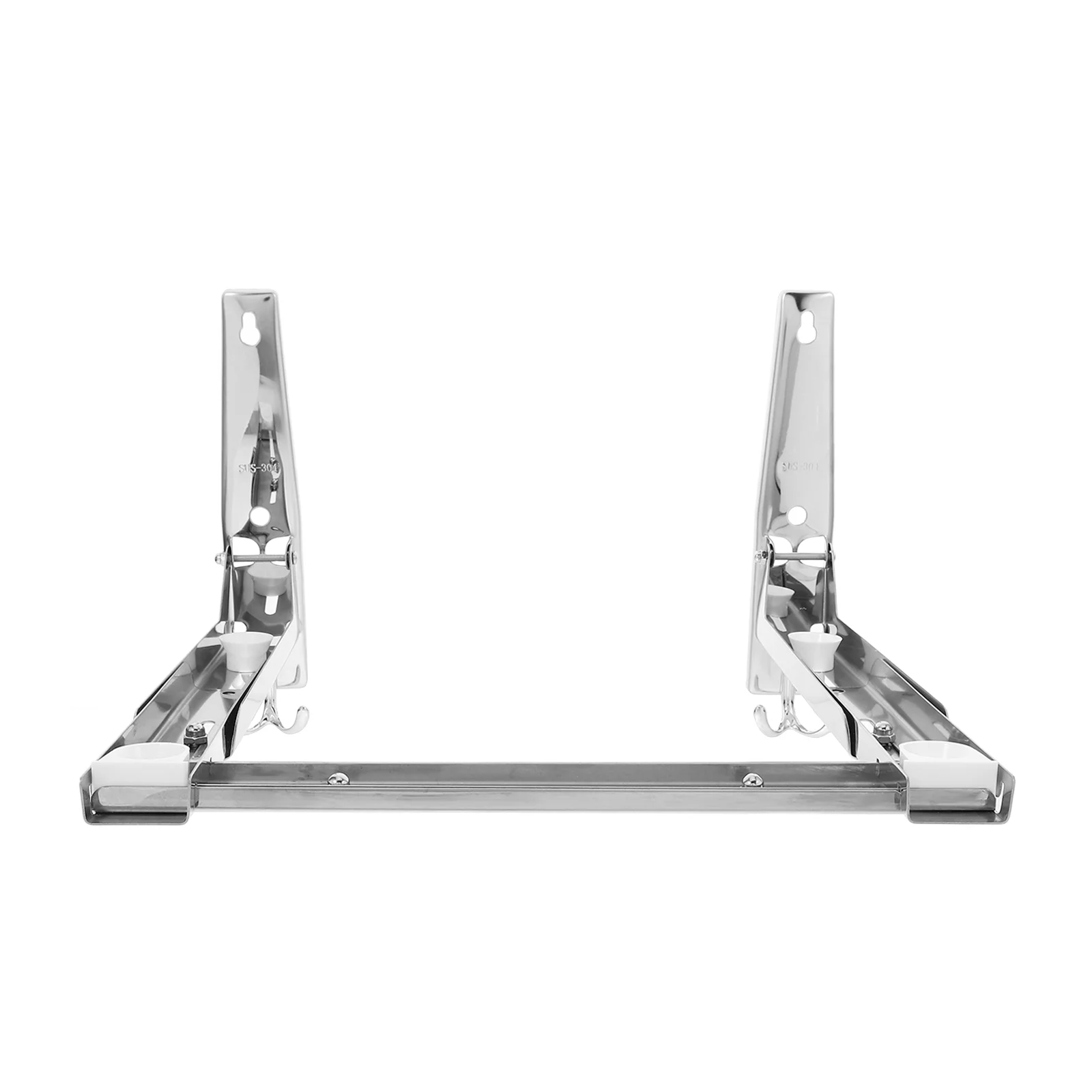 Microwave Oven Wall Bracket Storage Mount Adjustable Shelf Retractable 304 Stainless Steel