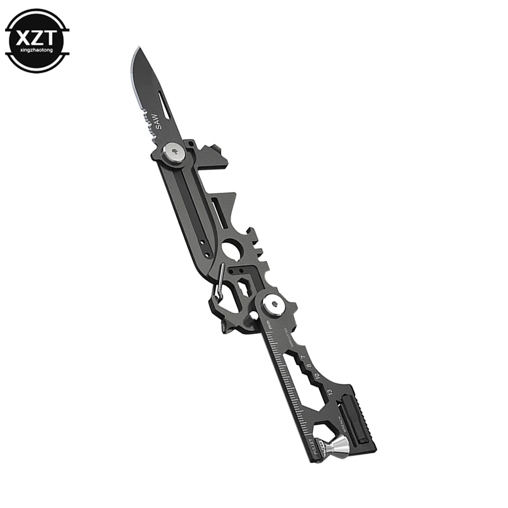 Imagem -06 - Multifunções Outdoor Pocket Survival Tool 30 em Survival Tool For Sos Fold Knife Corkscrew Wrench Sleeve Pocket Tool Grupo Edc 2.0 Acessório