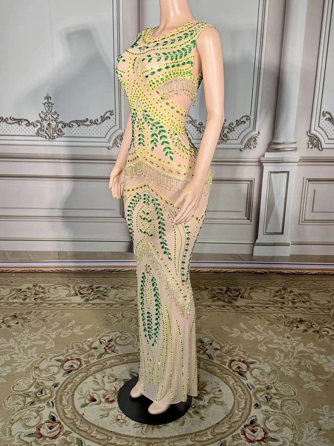 

ZD New Fall Arrivals for Women Coop Neck Sparkling Golden Sequins Dinner Dress Elegant Dress Women for Evening