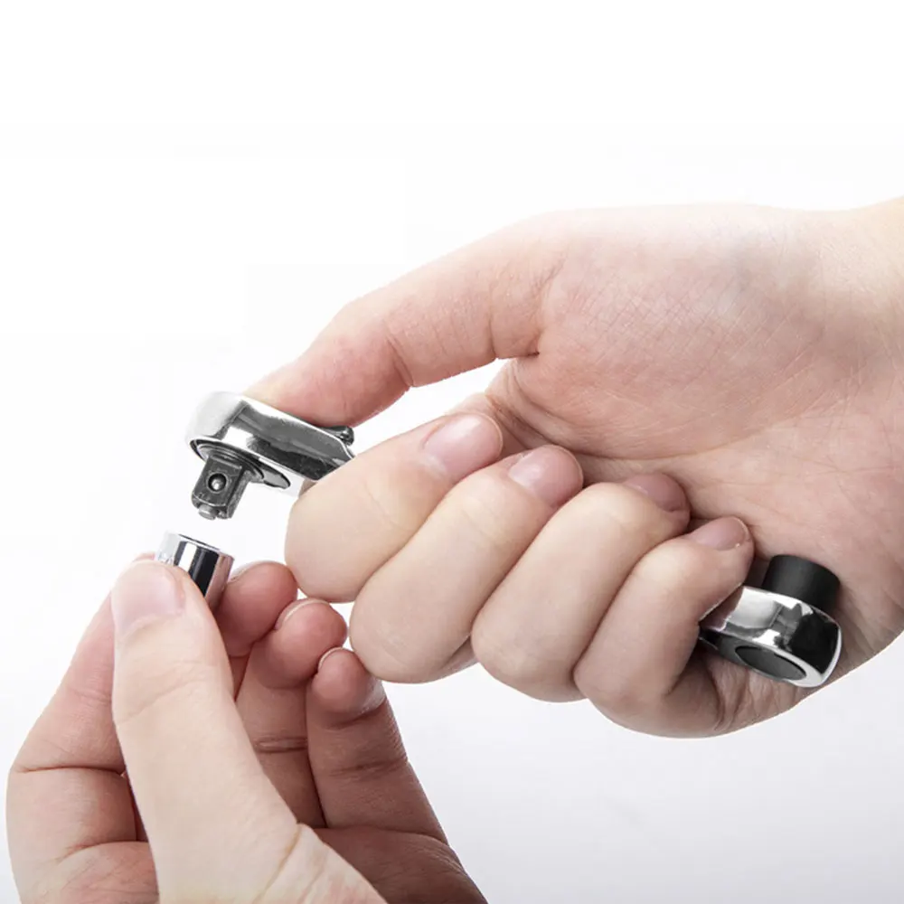 Mini treble 1/4 Ratchet Wrench Double Ended Quick Socket Ratchet Wrench Screwdriver Hex Torque Wrenches Set Spanner image 6
