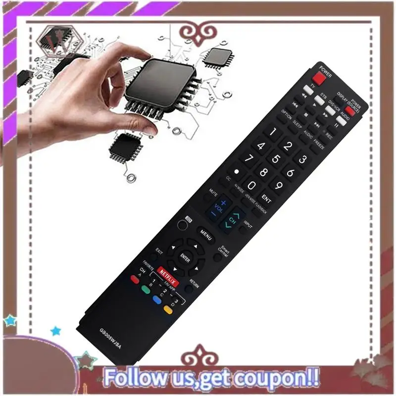 ABBG-1 шт. пульт дистанционного управления GB005WJSA черный пластик для телевизора Sharp AQUOS GB004WJSA GA935WJSA GA890WJSA GB105WJSA пульт дистанционного управления