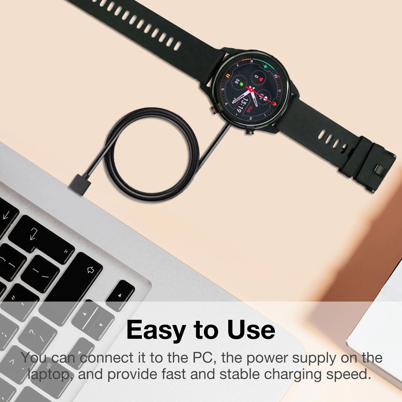 Charging Base ​forXiaomi Mi Watch Color Sports Version Smart Watch, Charger Adapter USB Charging Cable, ​for Mi Watch Color