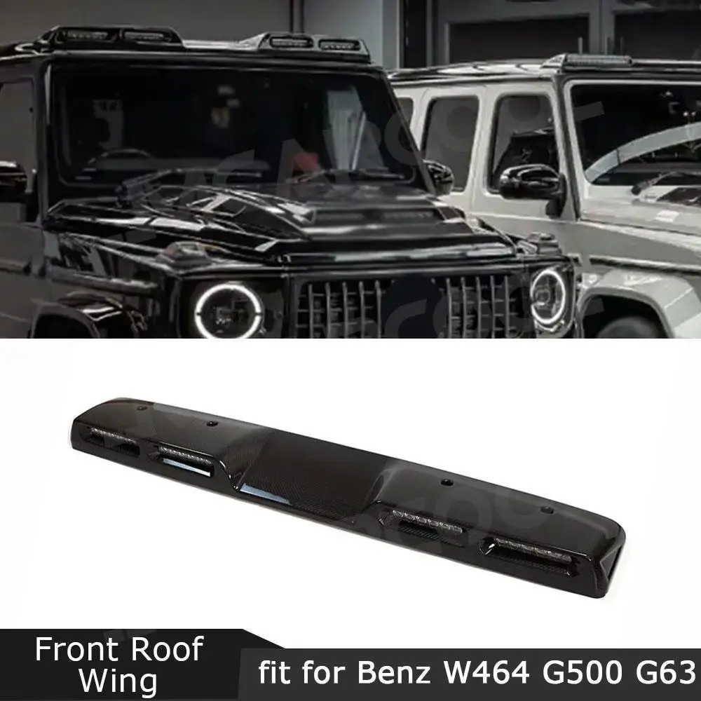 

Car Front Roof Spoiler Wing LED Light for Mercedes-Benz G Class W464 G500 G63 AMG 2019-2023 Body kits Carbon Fiber Accessories