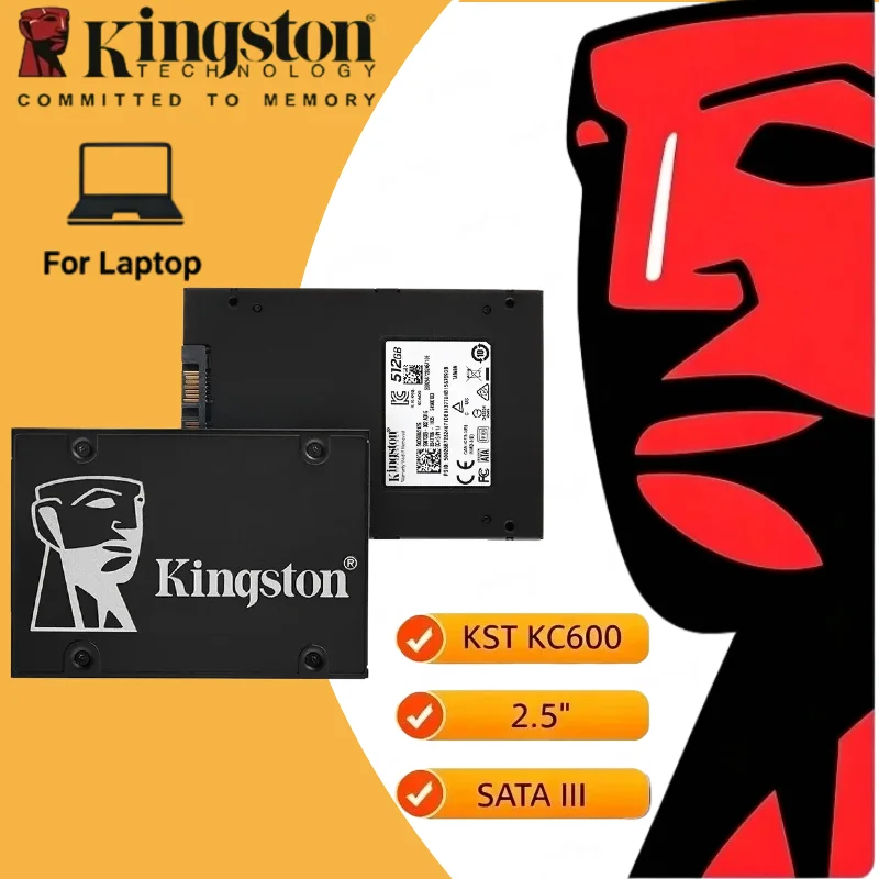 Kingston KC600 2.5" SATA 3.0 SSD Solid State Drive 512GB 1TB 2TB 3D TLC internal Hard Drive for Laptop and Desktop Computer