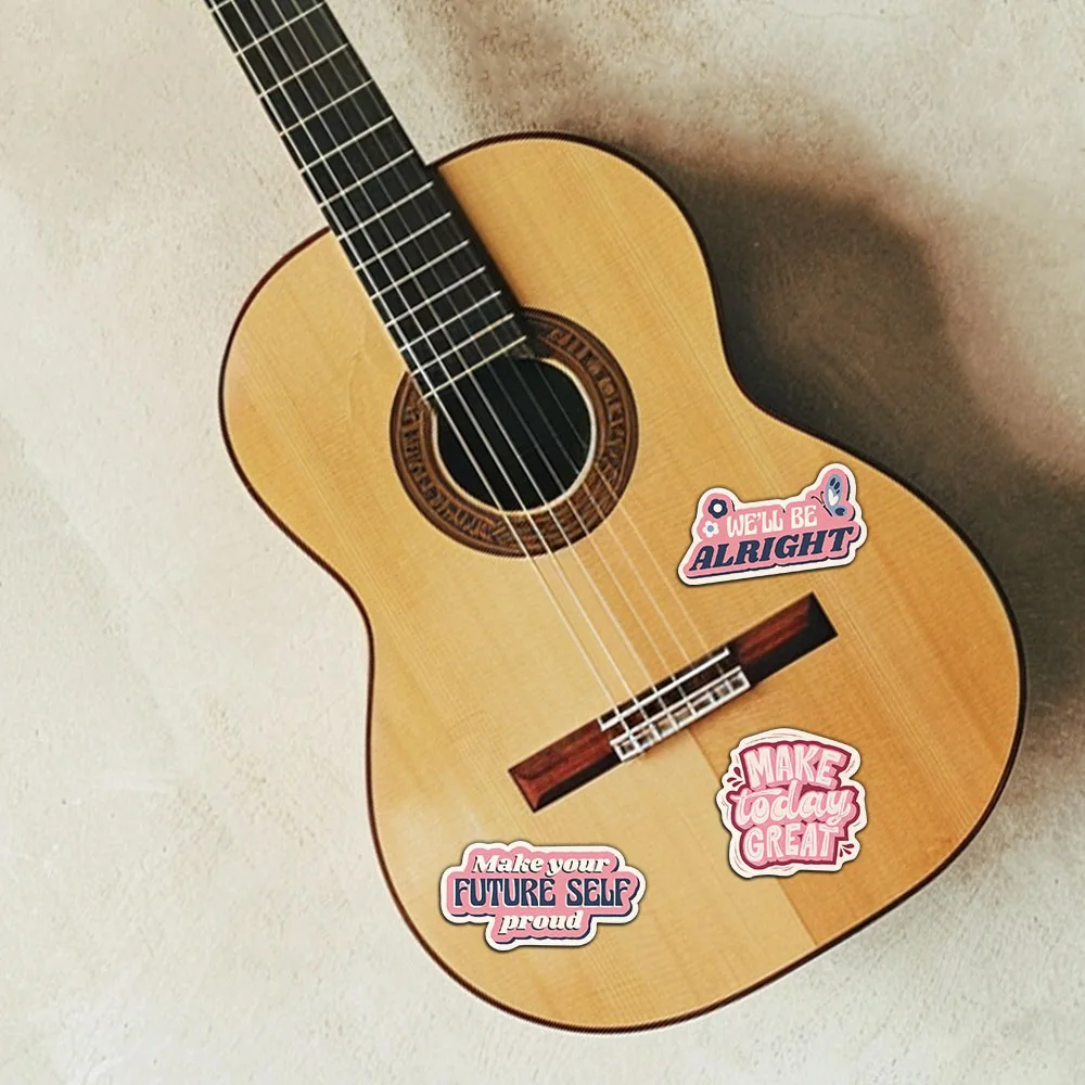 Inglês Amor e Outros Adesivos de Conta Mão, Texto Memorando Criativo, Notebook DIY, Material Adesivo, 50Pcs