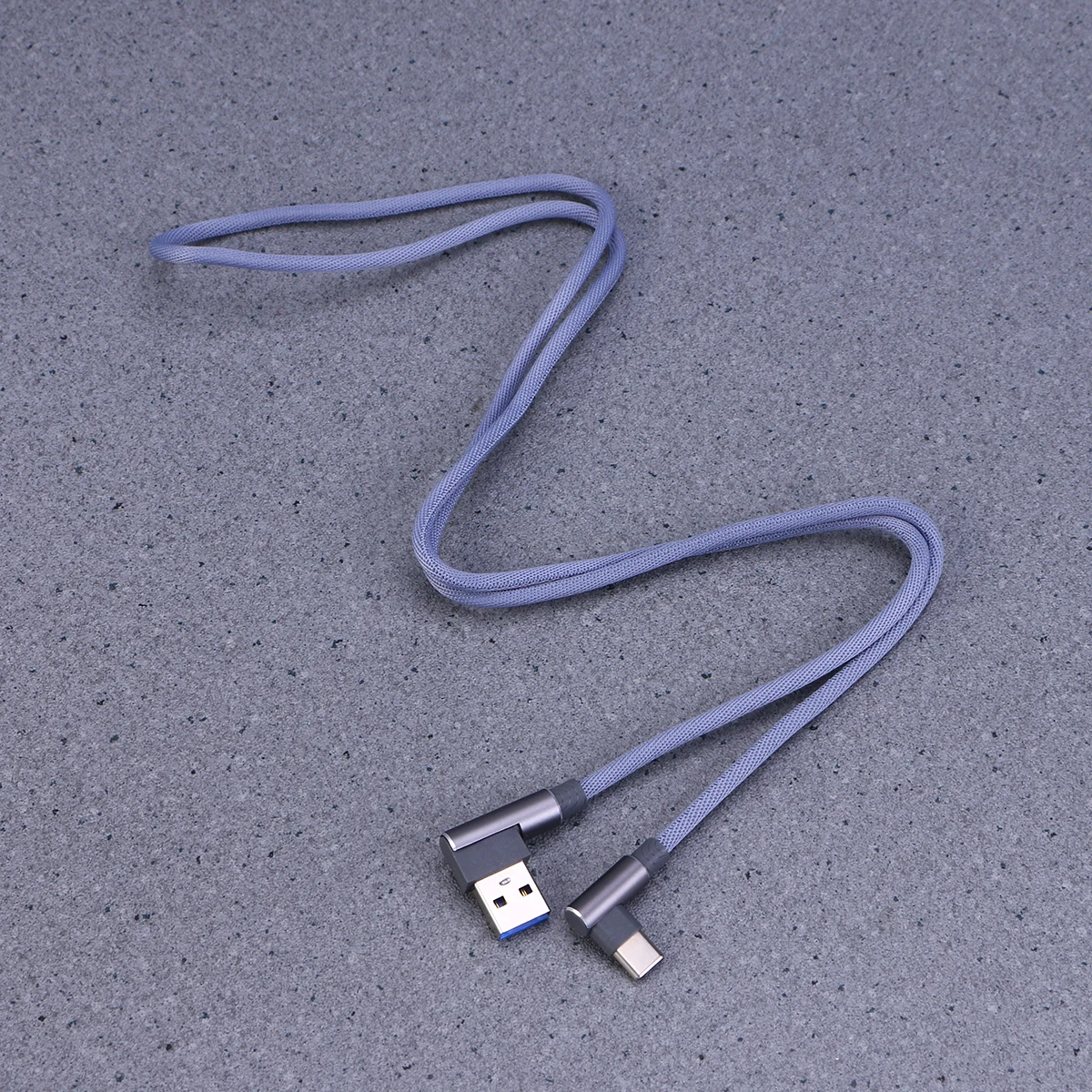 

1M Right Angle USB Type C Cable Braided USB 2.4 A to 90 Degree USB-C Data Cable Cord for P20/P20 10 S9/ Note 8 G6