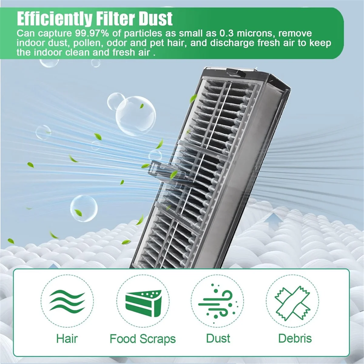 Hepa Filter for L10s Pro Ultra Heat / X40 Ultra / X30 Ultra / X30 / X30 Pro Ultra Robot Vacuum Cleaner