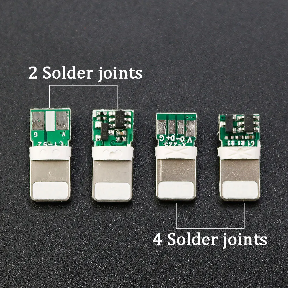 1/5 Sets USB For iphone Male Plug With Chip Board Connector Welding Data OTG line interface DIY Data Cable Adapter parts