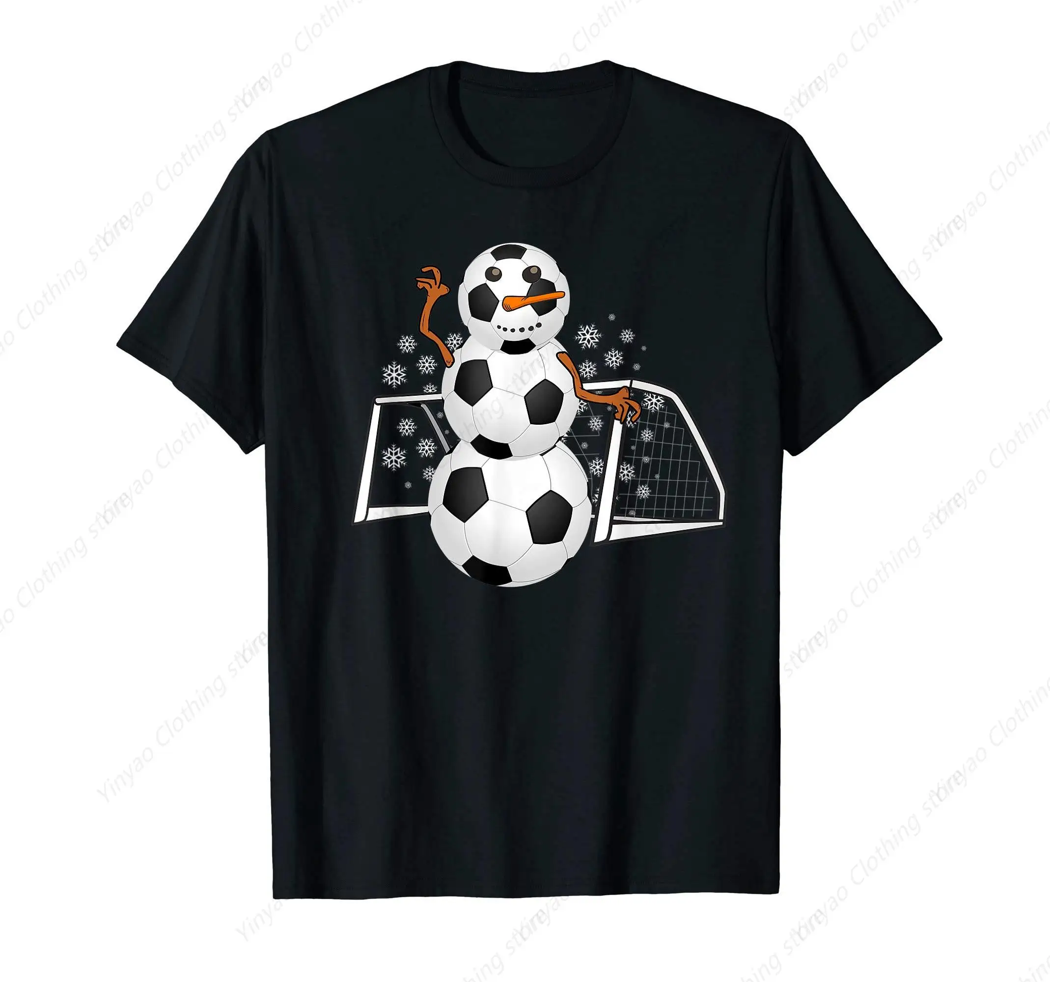 Football Snowman Printed Shirt Gift With Personalized Design Suitable For Football Players And Goalkeepers T-Shirt