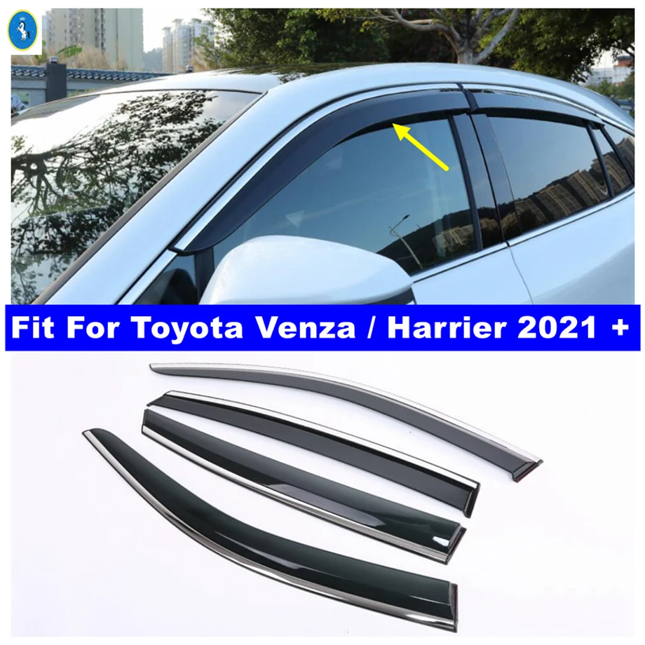 

For Toyota Venza / Harrier 2021 - 2023 Side Window Vent Visor Sun Rain Deflector Guard Awning Shelter Adhesive Cover Accessories