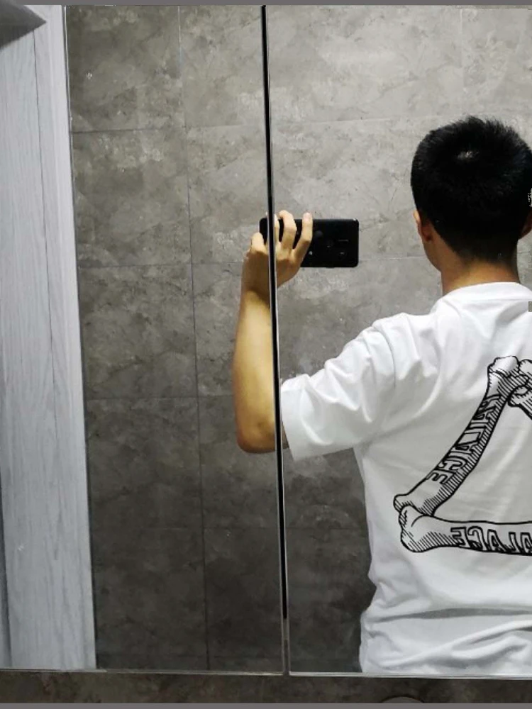 

Свободная хлопковая футболка ort Sve Bone Print Logo Design Повседневная летняя футболка ex Youth Faion Дышащая круглая футболка Ne