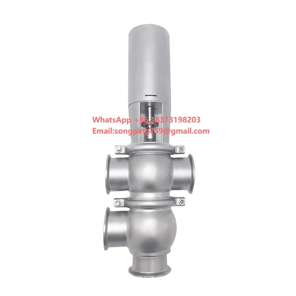 Válvula de Control Sanitaria de Acero Inoxidable SS316 con Abrazadera Neumática Compass de Wenzhou para Equipos de Fluidos