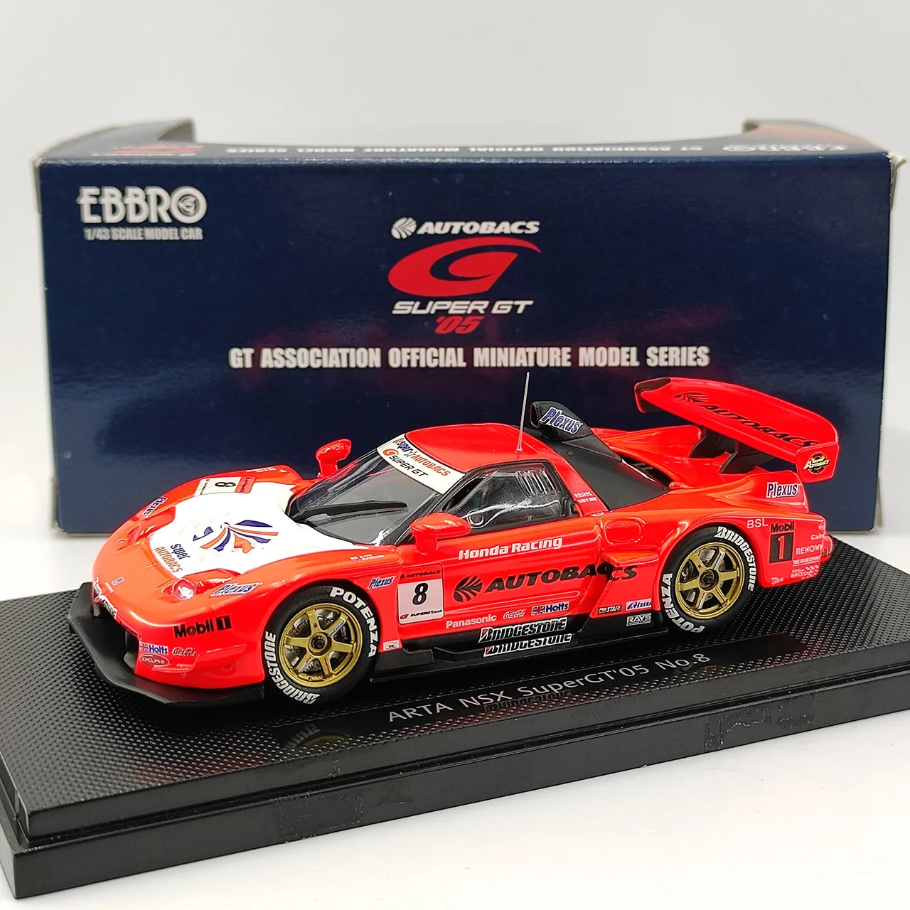 Pressofuso EBBRO Scala 1:43 SUPER GT 2005 ARTA NSX Arancione Modello di Auto In Lega Da Collezione Giocattolo Regalo Souvenir Display Ornamento