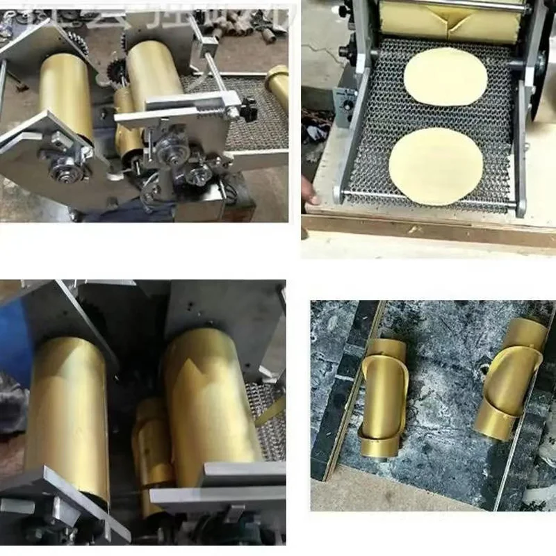 

Desk Type Stainless Steel Automatic Corn Flour Chapatis Press Machine India Pizza Double Roller Press Processing Equipment