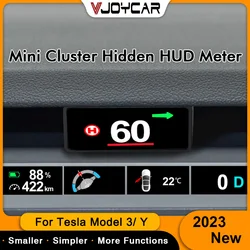 Novo hud escondido para tesla modelo 3 modelo y dedicado cabeça up display engrenagem bateria temp. Velocímetro para carros de tesla accessiores