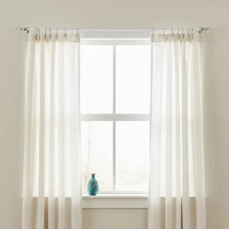 【YA】2 3 5 6 Meters Curtain Spring Rope With Hooks Eyes Adjustable Line for Wall Hanging Light Curtains Display