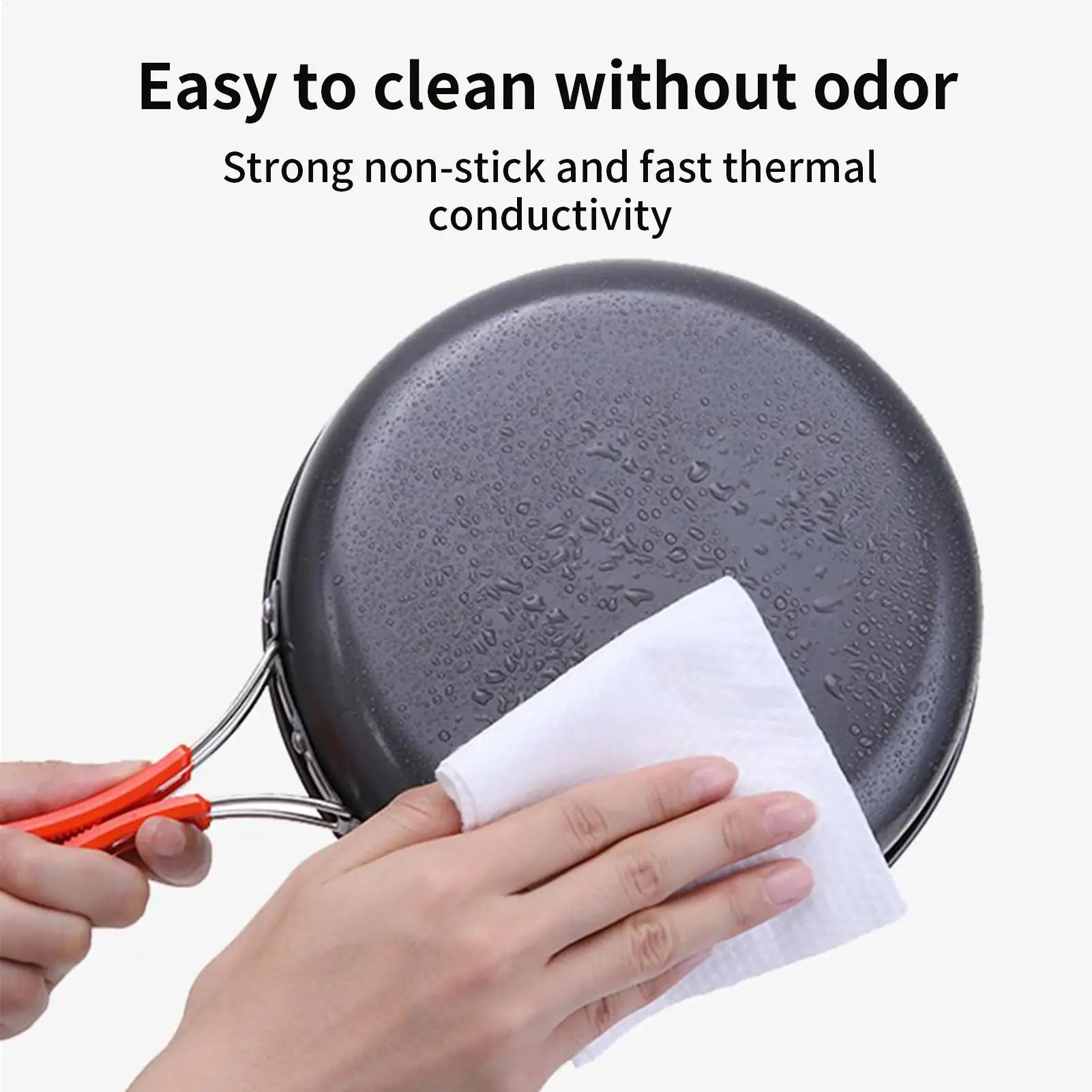 

Camping Pan Camping Skillet for Cooking Egg Steak Portable Searing Boiling Stewing Skillet Flat Griddle for Outdoor Trekking