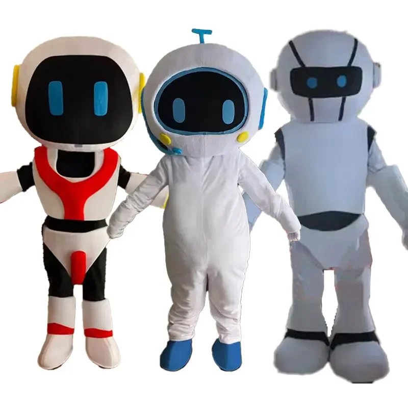 Robot Mascot Costume Cartoon Anime Props Adult Walking Christmas Performance Halloween Costume Robot Set