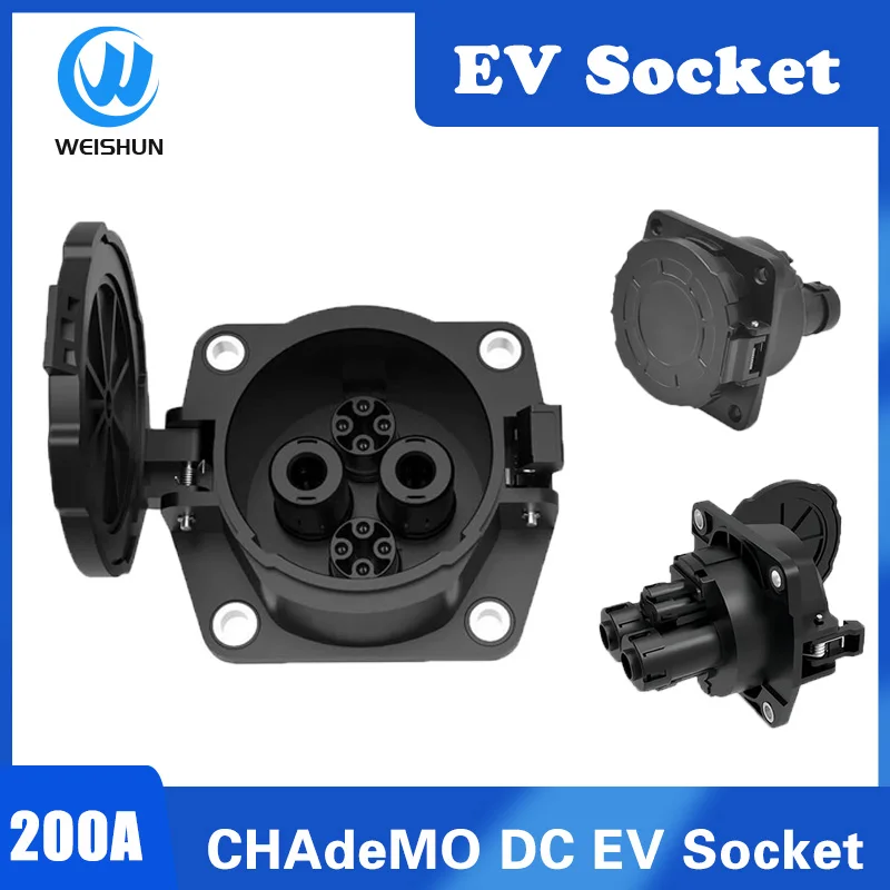 CHAdeMo socket EV DC charger connector evse ricarica cavi combo ccs 125A/150A/200A 600V DC accessori per caricabatterie con cavo da 1m