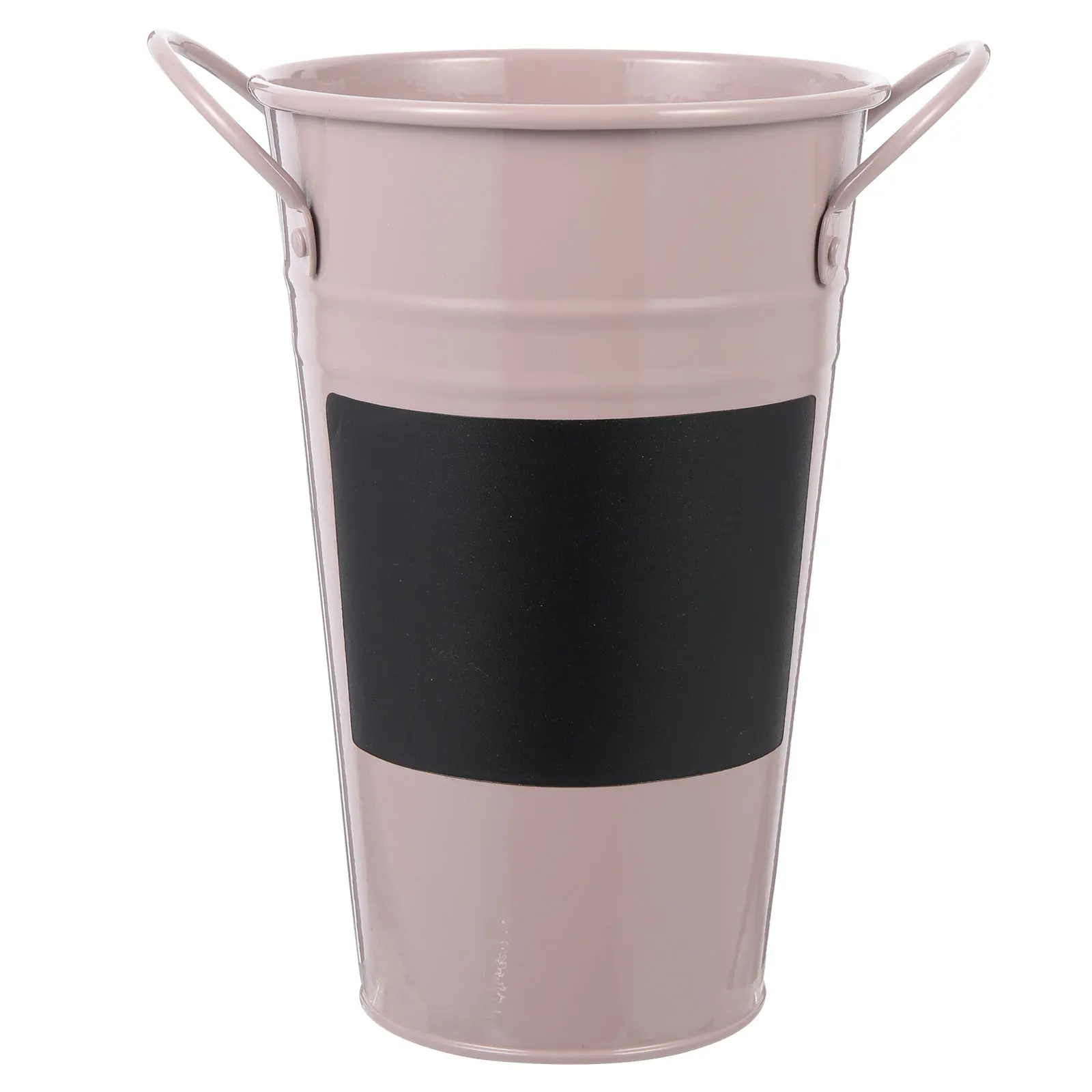 

Iron Flower Bucket Small Blackboard Creative Flower Pot For Home Office Decor Metal Vase Garden Supplies Planting