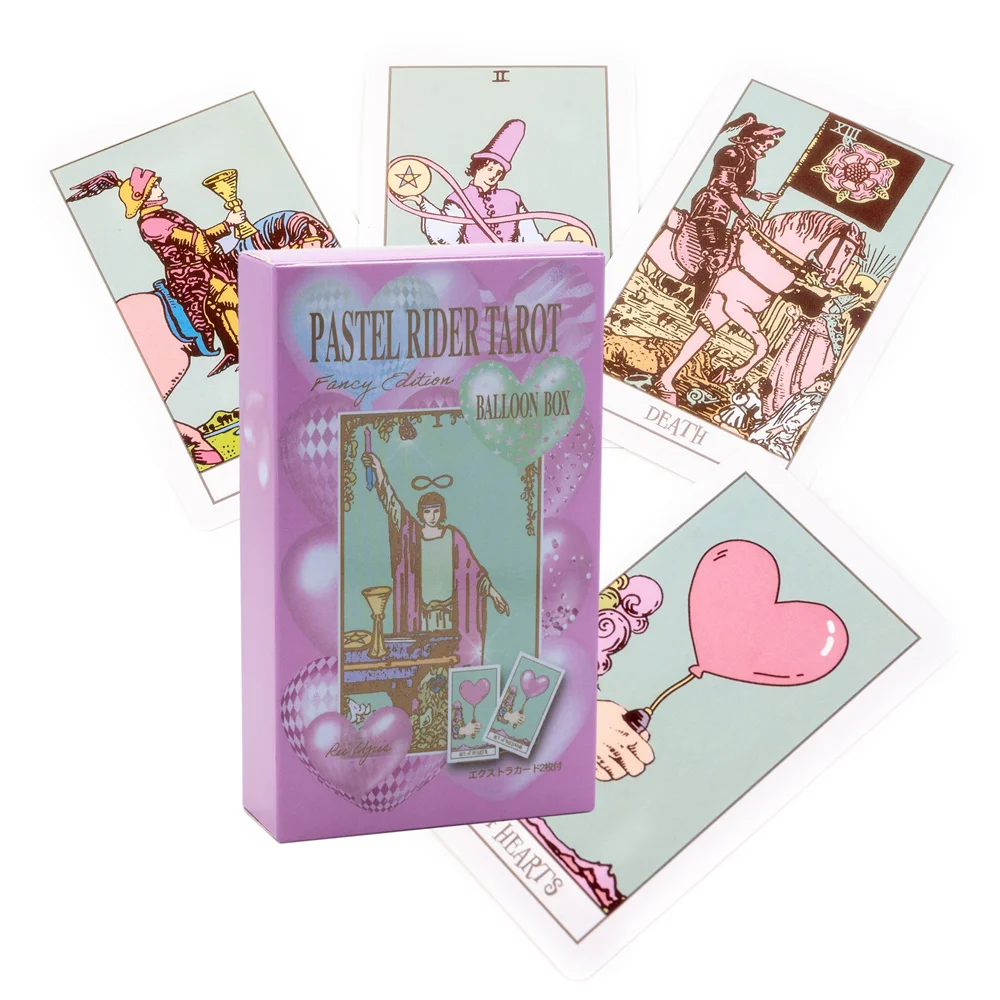 12*7cm Pink Pastel Rider Tarot Tarot Cards Original Women Card Game Sixth Sense  Tarot Aesthetic