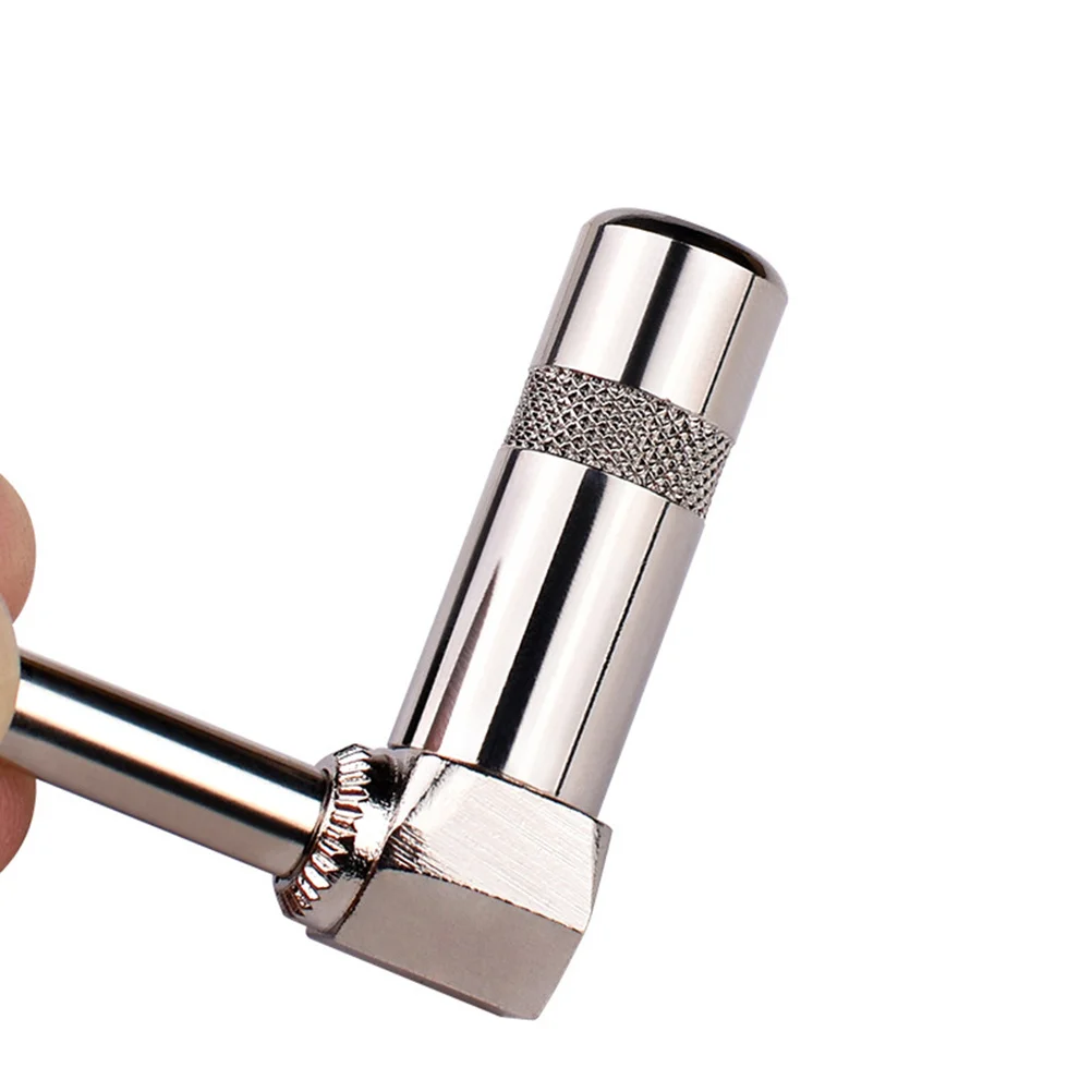 

2Pcs Guitar Connecting Line Plug 6.35 Mono Metal Elbow Durable Nickel-Plated Electric Guitar Connection 6.35 Mono Elbow