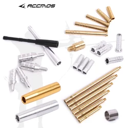 12pcs ID 3.2 4.2  6.2 8.0mm Aluminum Copper Arrow Insert Outsert Weight PIN Nocks  Size S  and L Archery Accessory