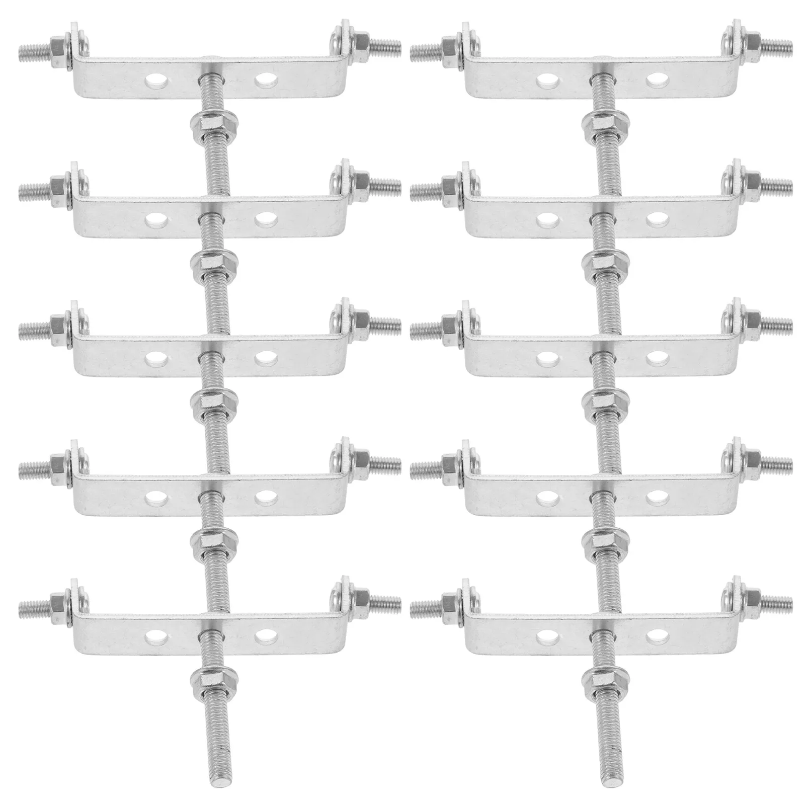 

1 set U-shaped Frame Bike Rack Adapter Silver Connector Mounting Supplies Durable Metal Versatile Design Easy Installation