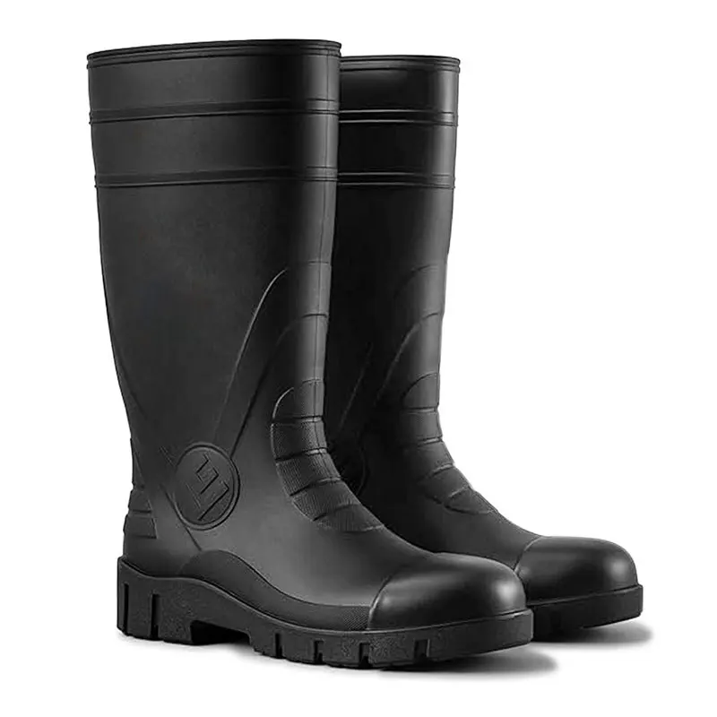 الرجال جميع الأحوال الجوية الصلب تو أحذية نصف رقبة من المطاط مقاوم للماء المضادة للتصادم عالية أعلى أحذية سلامة العمل للخدمة الشاقة وصيد الأسماك #5