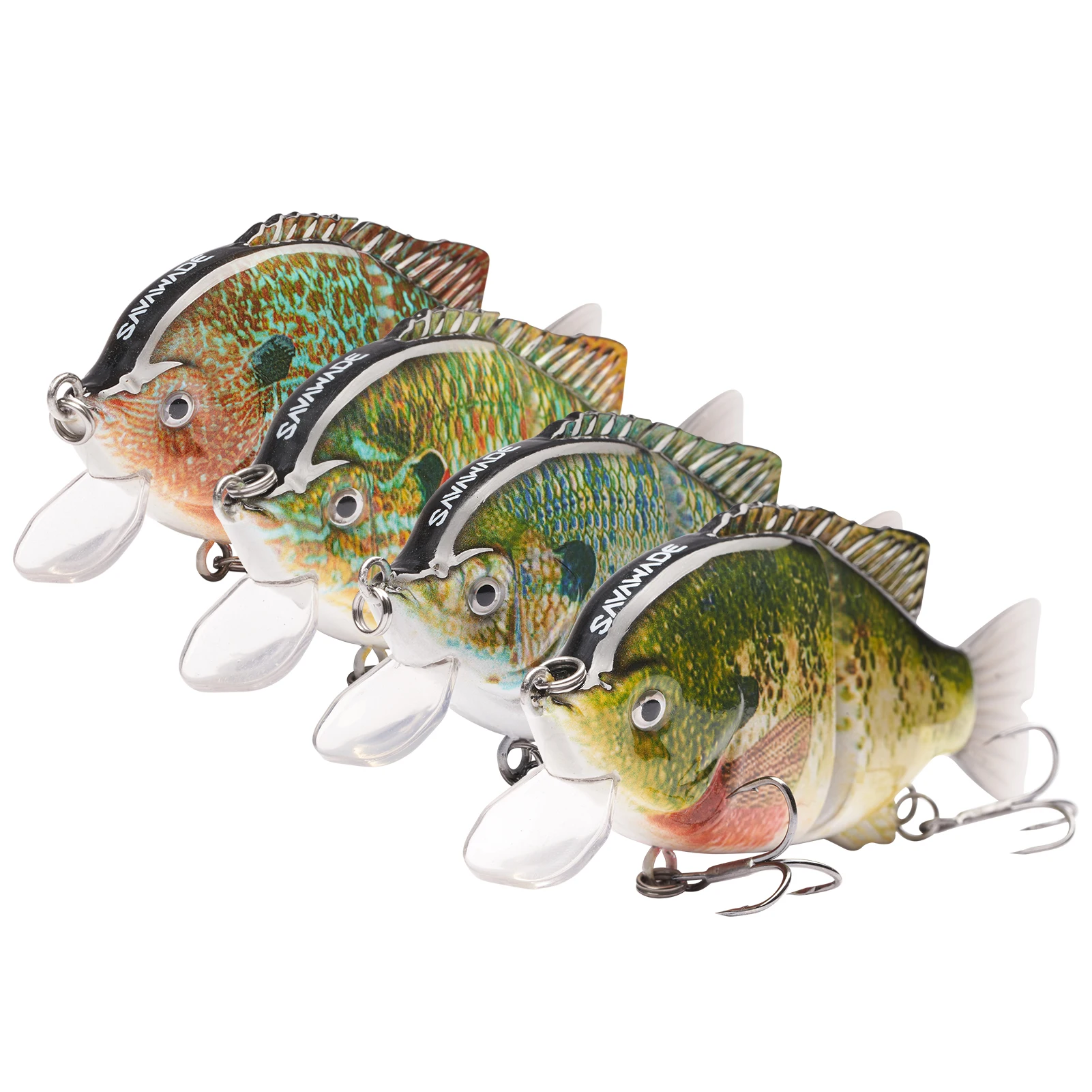 

SAVAWADE Wake Baits Top Water Bass Fishing Floating Lure Bluegill Hard Swimbait Single-Jointed Waking Crankbait 4.1” 1-1/8 oz