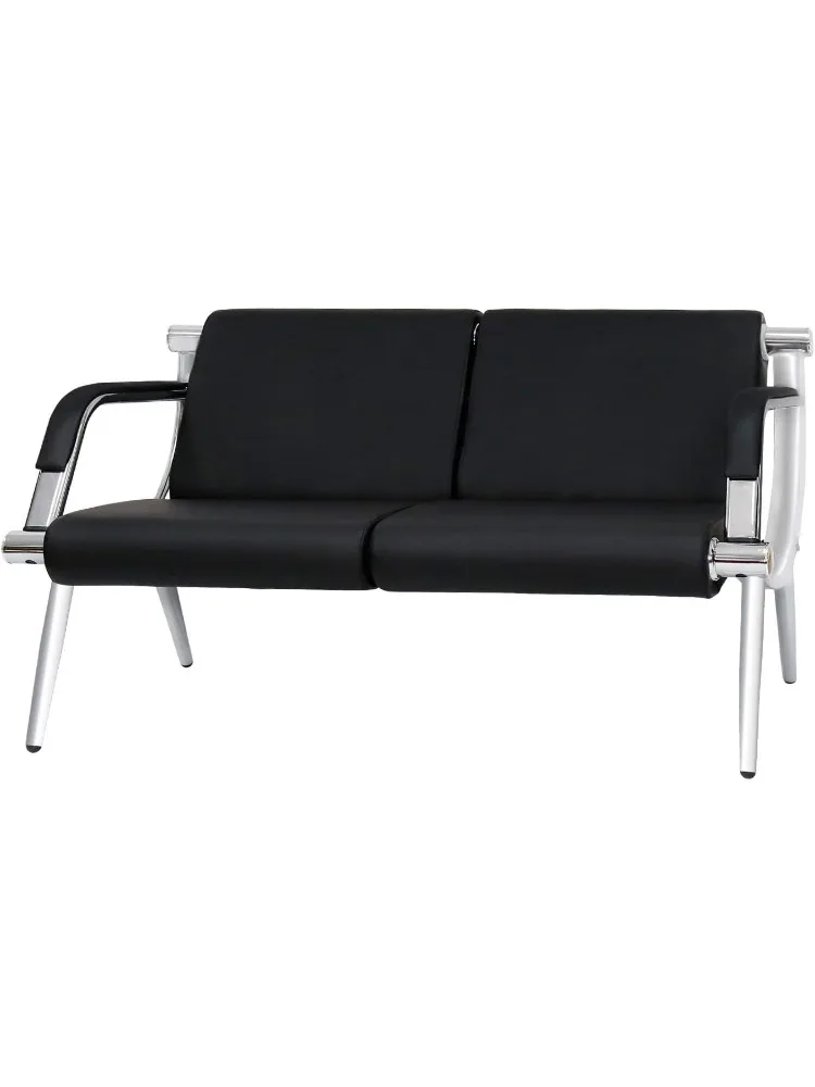 

2-местная скамейка для зала ожидания — офисное кресло для приема из искусственной кожи, диван для гостей для посетителей с подлокотниками, мебель для вестибюля, стулья для