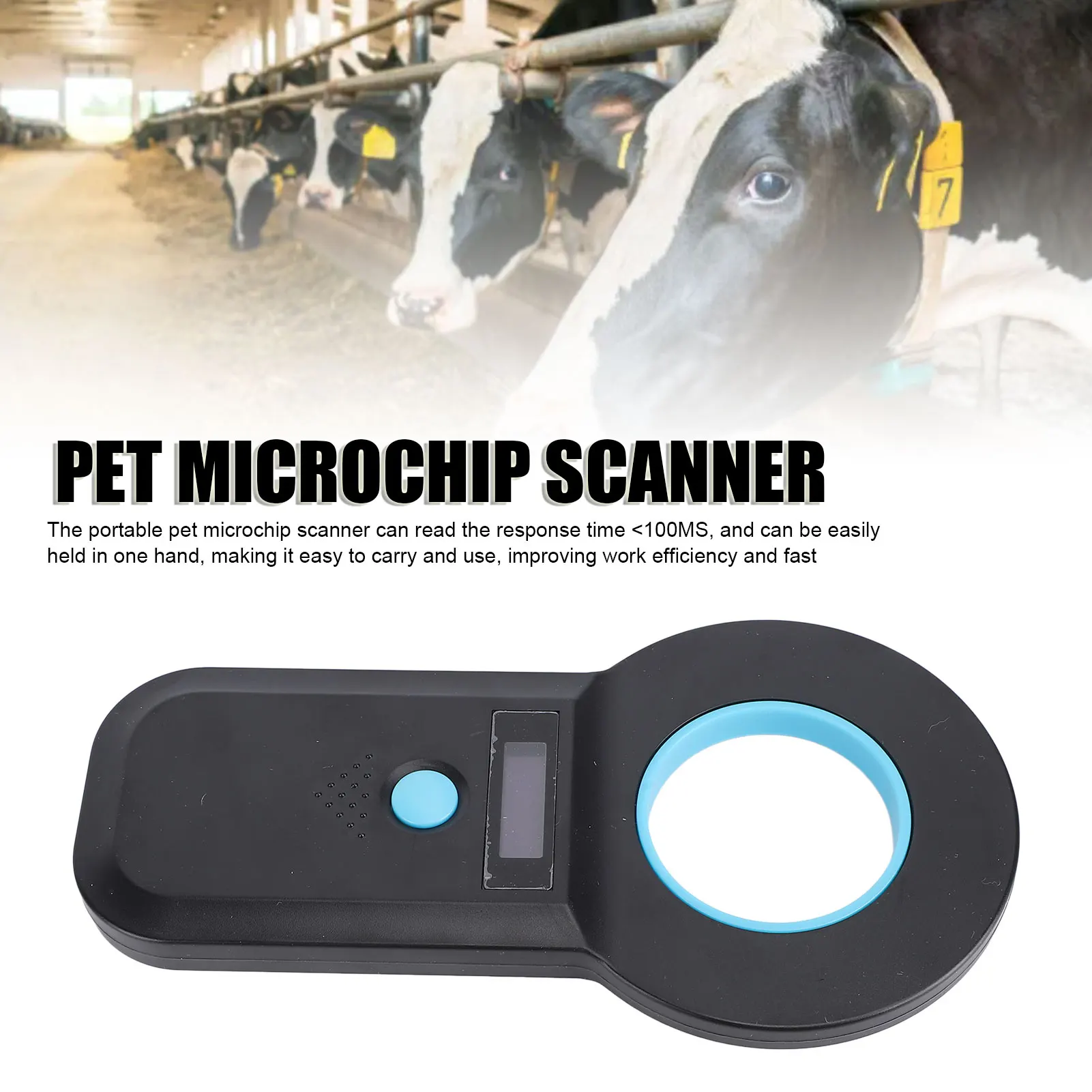 

Pet Microchip Scanner Pet Microchip Scanner Bluetooth USB C Portable Handheld Animal Chip Reader 128 Data Storage for EMID FDX-B