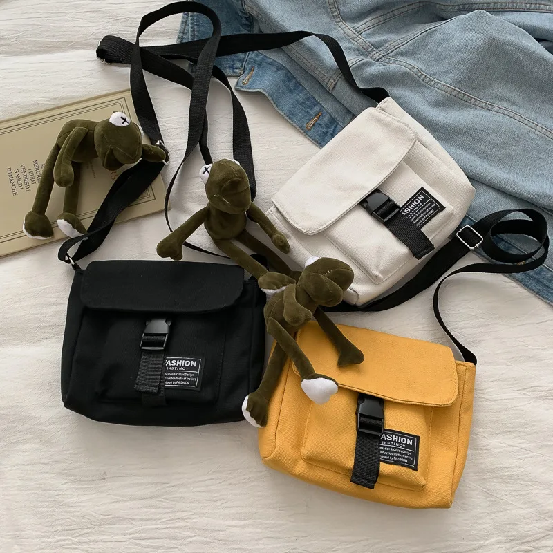 Koreanische Geldbörsen und Handtaschen Segeltuch tasche Student Cross-Body Single-Shoulder-Tasche