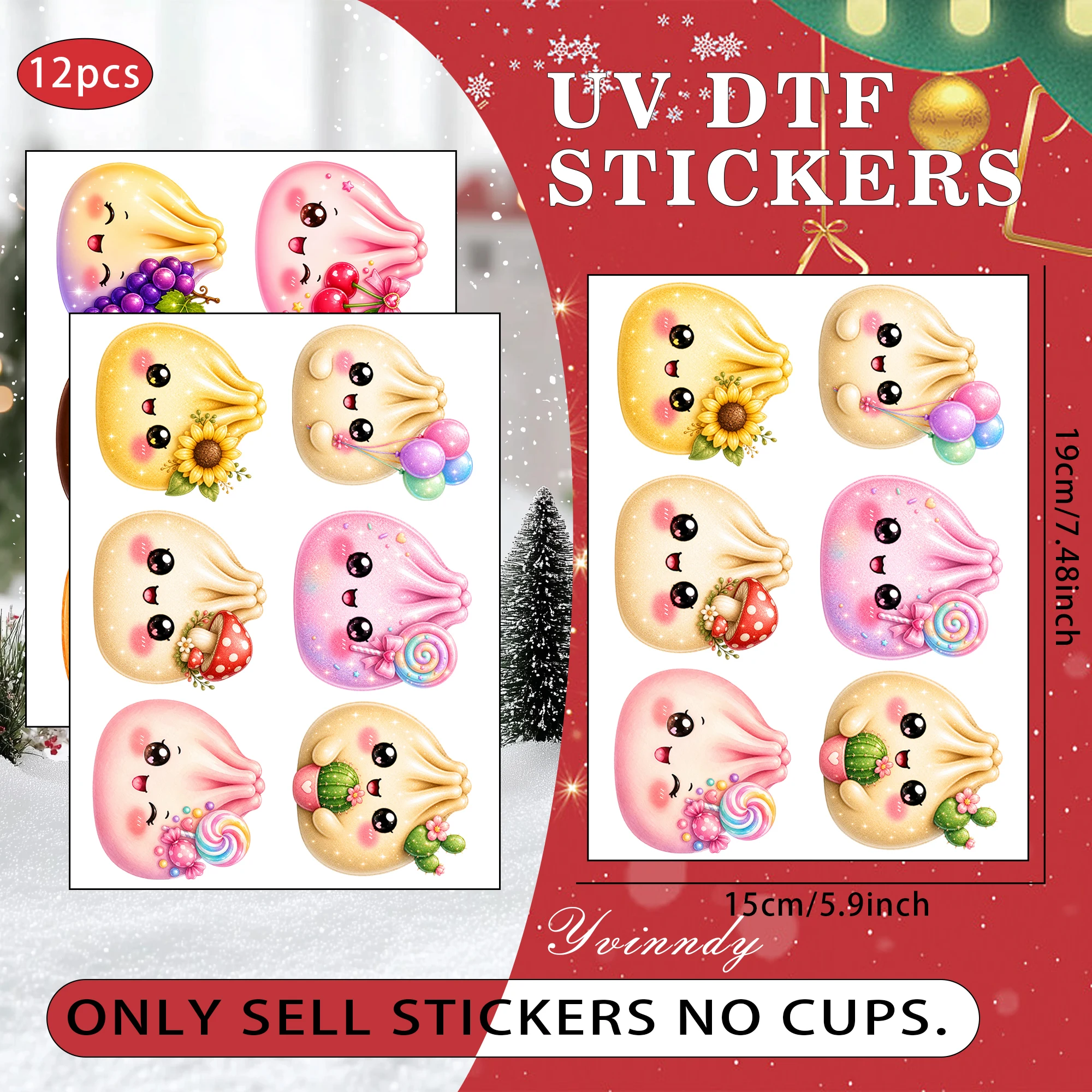 12개/세트 만화 Q-버전 찐빵 유리병 포장 스티커 U - Glass Container Set 리뷰 및 가격