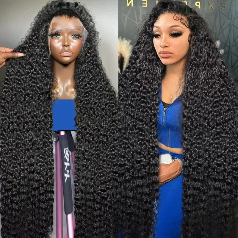 30 40 Inch Loose Deep Wave 13x4 13x6 Transparent Lace Front Human Hair Wigs Brazilian 250% Curly Frontal Closure Wig For Women