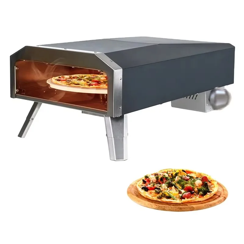 12inch Gas Fired Baking Oven Portable Gas Pizza Ovens With Rotating Stone