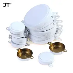 50Pcs Oil Drum Seal Caps Iron Covers Waterproof Sealing White Lids (S/L)